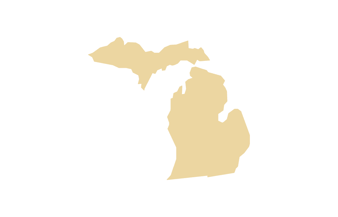 Map of Michigan illustration